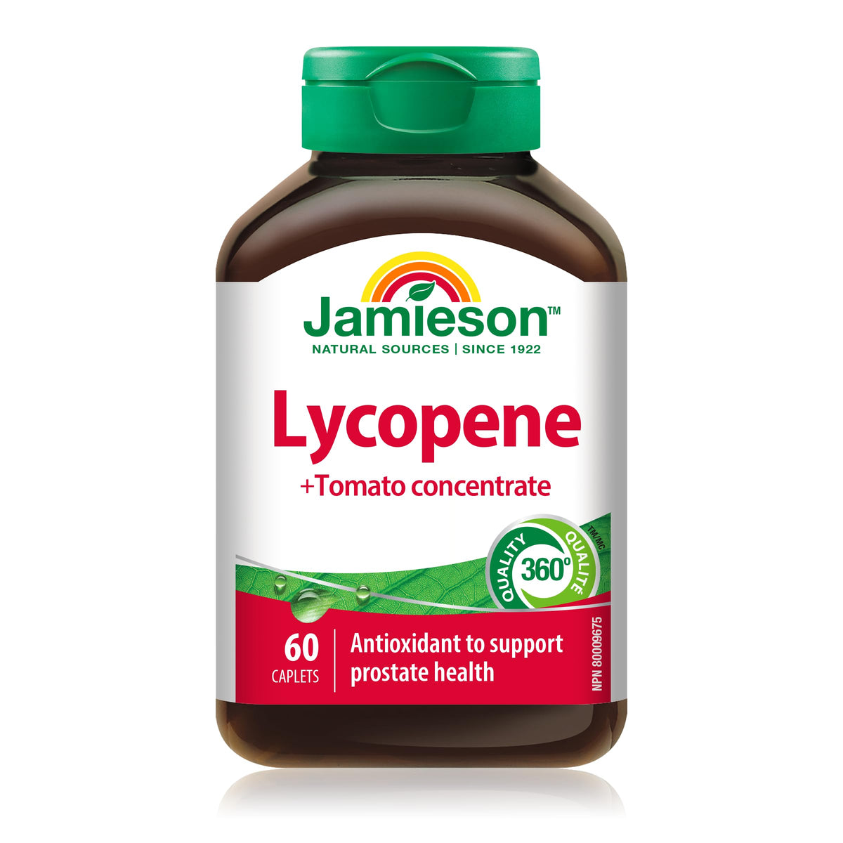 Jamieson Lycopene with Tomato Concentrate, 60 Caplets, Powerful Antioxidant and Supports Prostate Health. Gluten-Free, Lactose-Free, No Artificial Colours or Flavours, Proudly Canadian 🍁 All In One Marketplace Canada