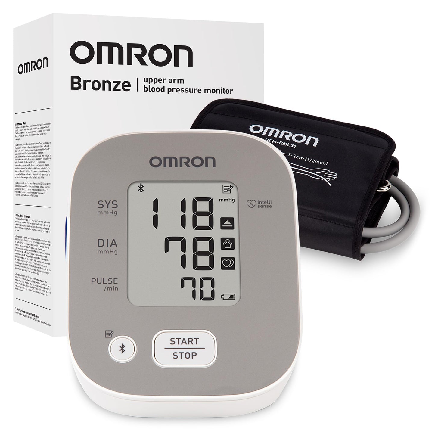 OMRON Bronze Upper Arm Blood Pressure Monitor - Clinically Validated Blood Pressure Arm Cuff - Use OMRON Connect App for Unlimited Measurements 🍁 All In One Marketplace Canada