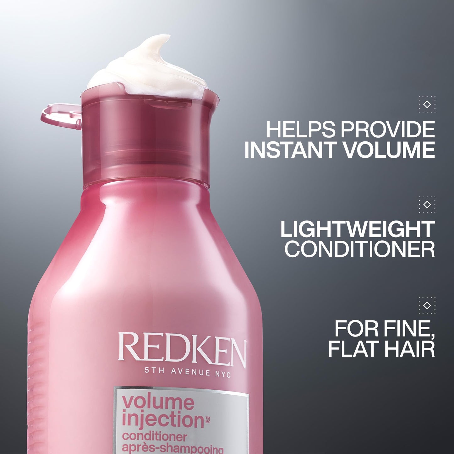 Redken Volume Injection, Volume Conditioner For Fine Flat Hair, Lightweight Moisture, Soft And Shiny Finish for Voluminous Hair, Paraben-Free, 300ml 🍁 All In One Marketplace Canada