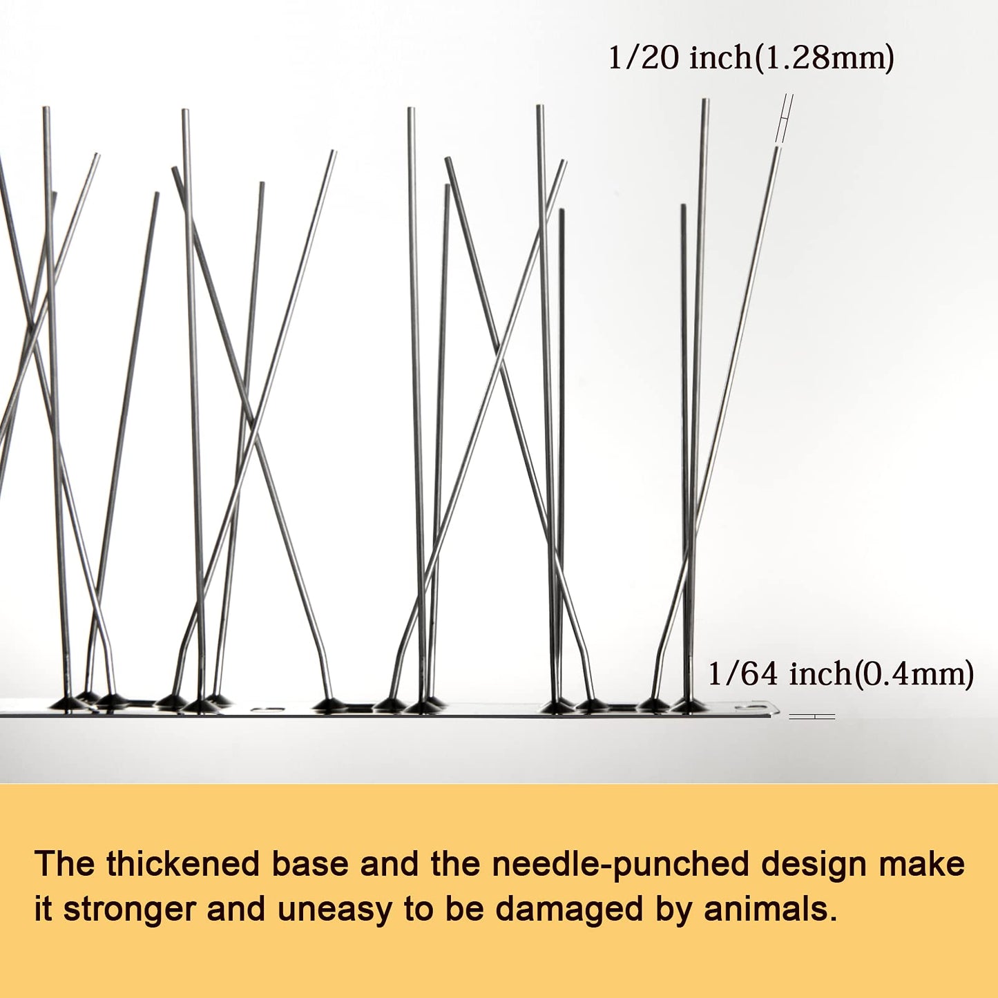 OFFO Bird Spikes with Stainless Steel Base, Durable Bird Repellent Spikes Arrow Pigeon Spikes Fence Kit for Deterring Small Bird, Crows and Woodpeckers, Covers 3.4 Feet(1.04m) 🍁 All In One Marketplace Canada