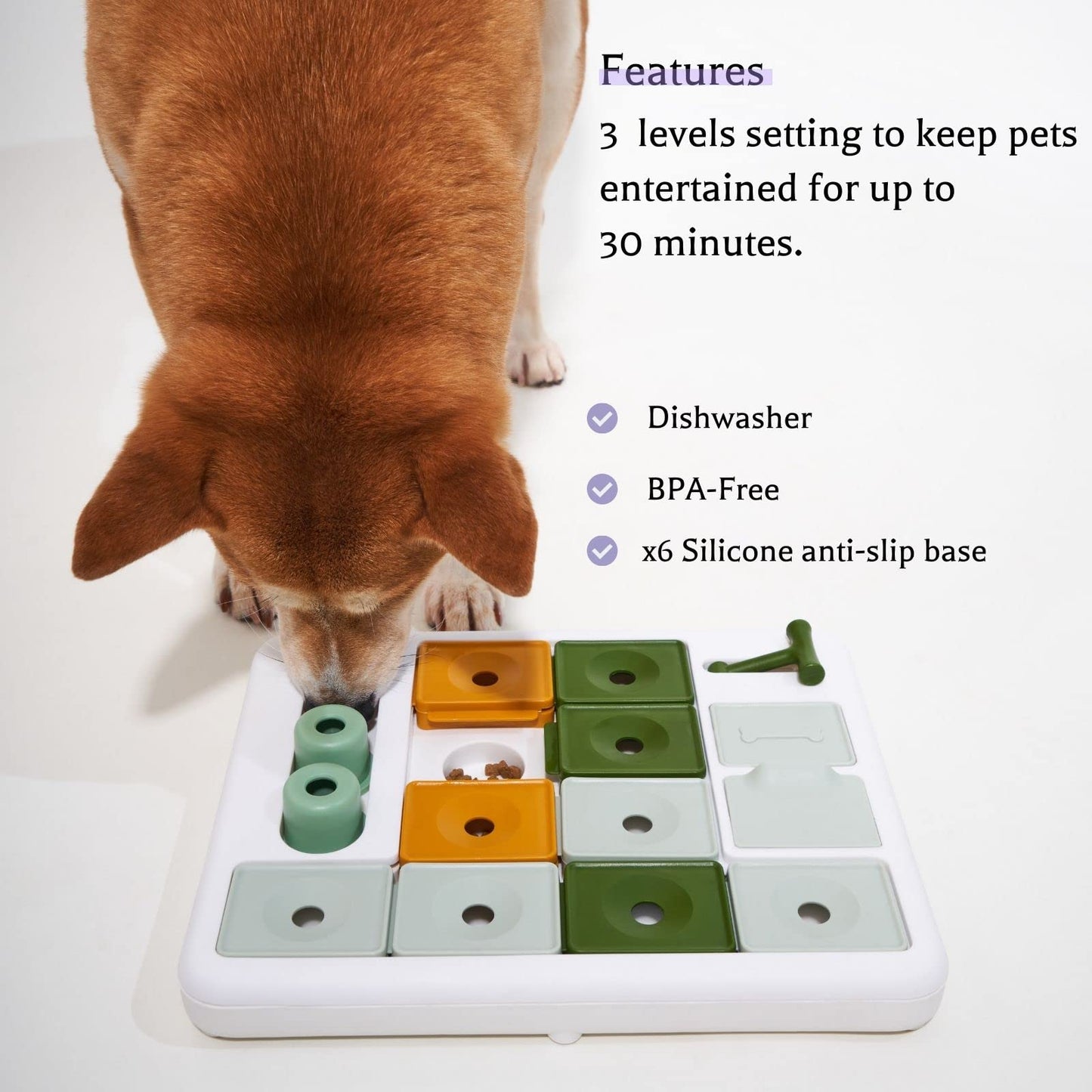 Barkwhiz Dog Treat Feeder Toy,Interactive Dog Toys Various Levels of Play, Slow Feeder for Dogs Mental Stimulation, Puzzle for Dog, Dog Toys for Large Medium Small Dogs 🍁 All In One Marketplace Canada
