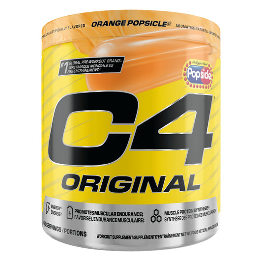 Cellucor C4 Original Pre Workout Powder - Sugar Free Preworkout Energy for Men & Women - 150mg Caffeine, Beta Alanine, Creatine - Orange Popsicle, 60 Servings 🍁 All In One Marketplace Canada