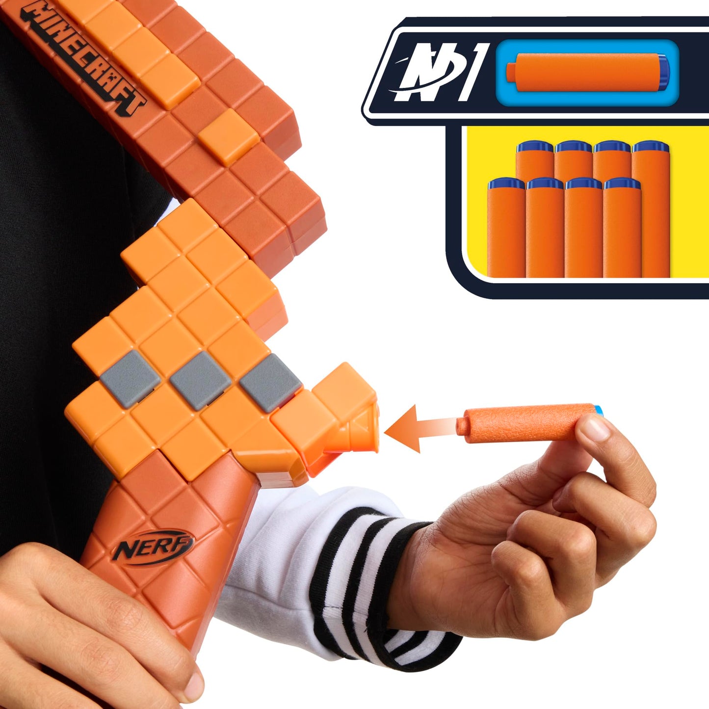 Nerf Minecraft Bow Dart Blaster, Pull-Back String Priming, 8 Nerf N1 Darts Compatible Only with Nerf N1 Dart Blasters, Ages 8+ 🍁 All In One Marketplace Canada