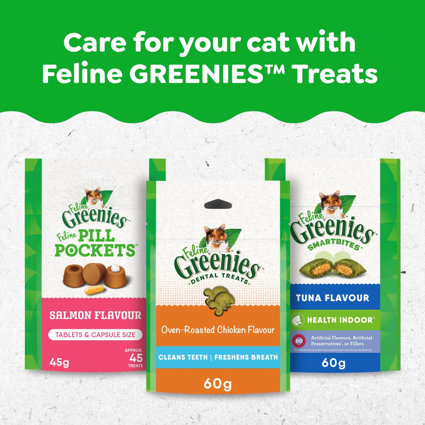 GREENIES Feline Cat Treats Natural Dental Care, Oven Roasted Chicken Flavour, 21oz. Tub 🍁 All In One Marketplace Canada