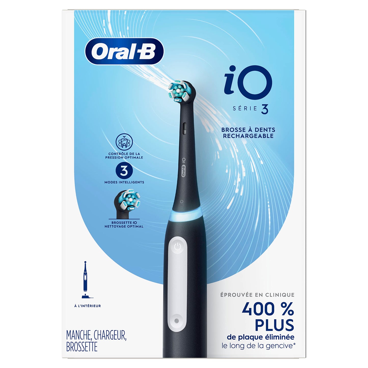 Oral-B iO3 Electric Toothbrush (1) with (1) Charger, Rechargeable, Black 🍁 All In One Marketplace Canada