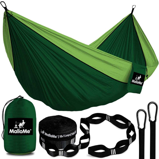 MalloMe Camping Hammock with Straps - Portable Outdoor Hammock for Adults, Kids - Single Hamac - 1 Person Hammocks - Tree Hamac Swing with Accessories - Hamock Tent for Travel - Hammocks for Outside 🍁 All In One Marketplace Canada
