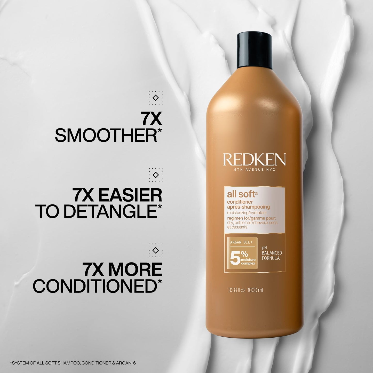 Redken All Soft Sulfate Free Hair Conditioner for Dry/Brittle Hair, Moisturizes, Provides Intense Softness, With Argan Oil 🍁 All In One Marketplace Canada