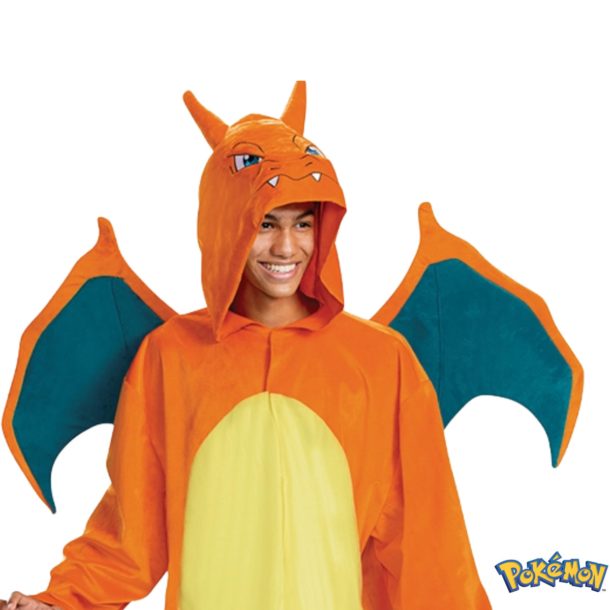 Disguise unisex-adult Charizard Costume Deluxe Official Pokemon Halloween Costume With Wings, Medium (38-40)