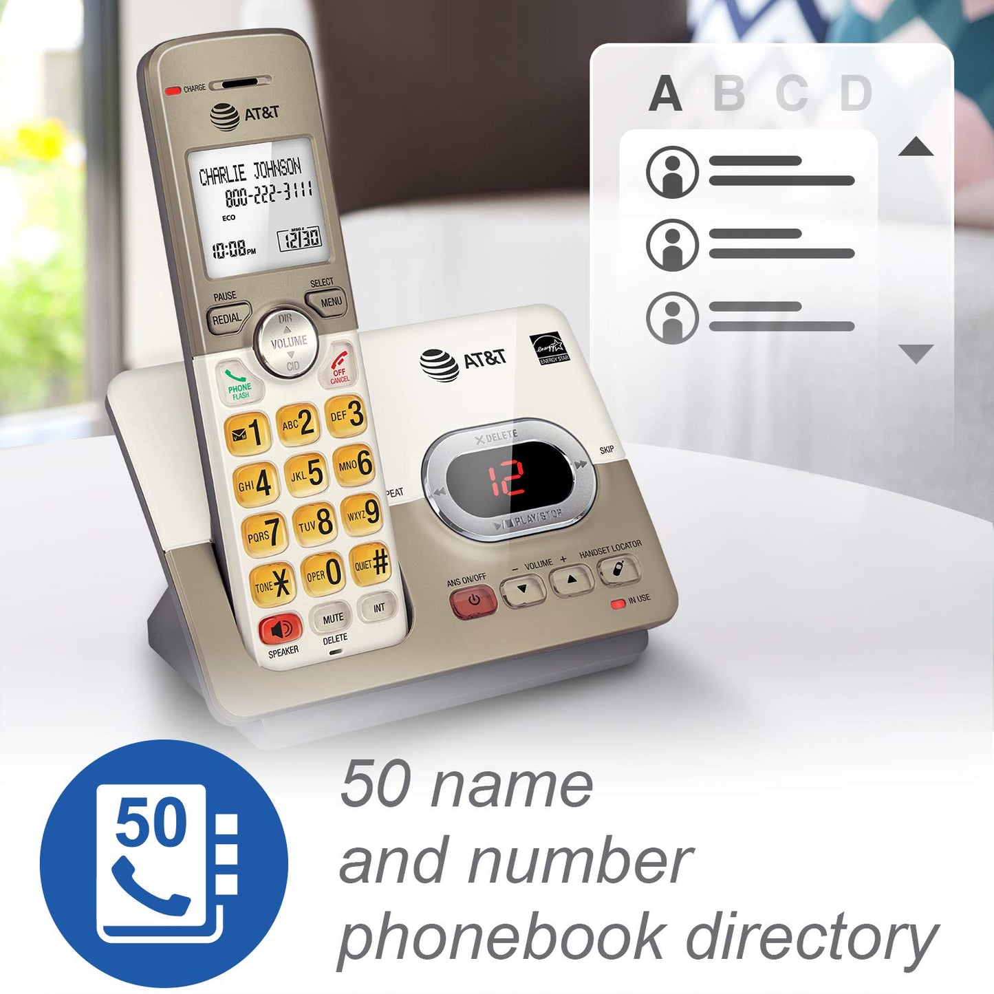 AT&T EL52303 3-Handsets Cordless Phone System with Answering System, Caller ID/Call Waiting - DECT 6.0 - Upto 14 Minutes Recording Time 🍁 All In One Marketplace Canada