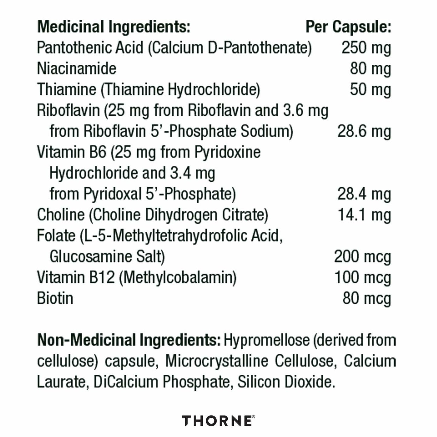 Thorne Stress B-Complex - Vitamin B Complex for Stress Support - 60 Capsules - 60 Servings 🍁 All In One Marketplace Canada