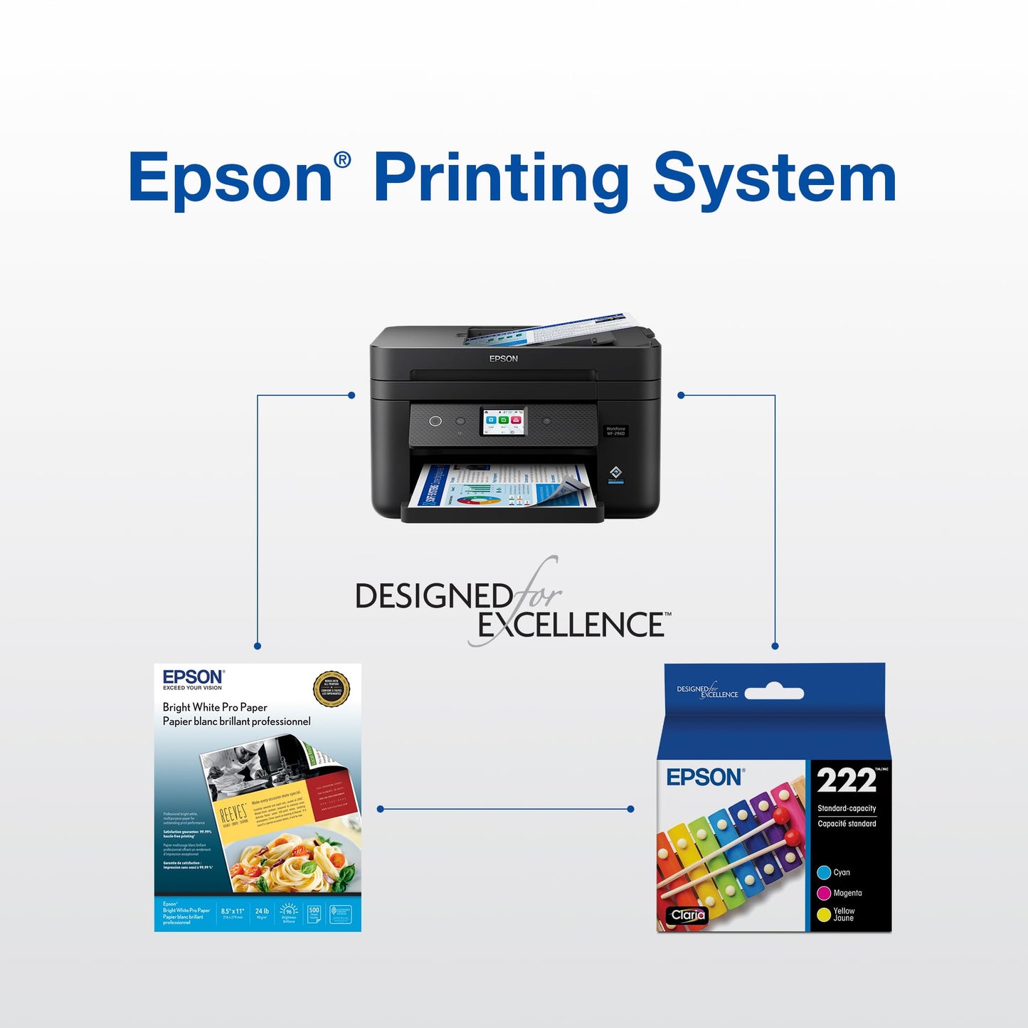 Epson 222 Genuine Ink Cartridge Black and Color Combo Pack T222120-BCS 🍁 All In One Marketplace Canada