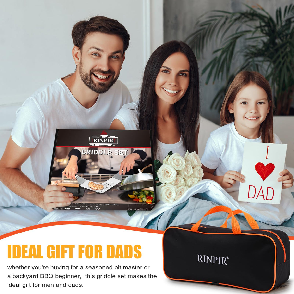 RINPIR 42pcs Griddle Accessories Kit for Blackstone, Flat Top Grill Spatula Set with Enlarged Spatulas, Melting Dome and Burger Press, Professional Hibachi Tools Gifts for Outdoor BBQ Teppanyaki 🍁 All In One Marketplace Canada
