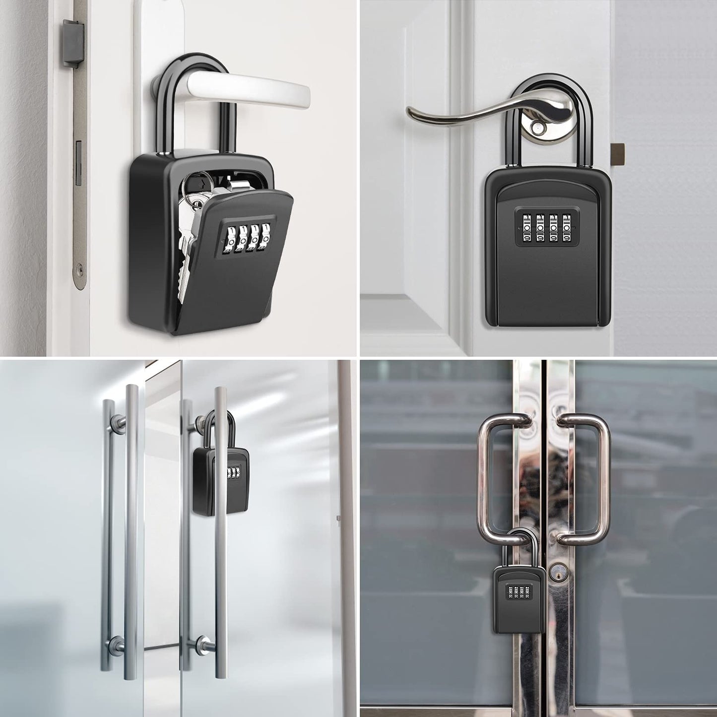 Key Lock Box, [No Installation Require] Diyife Portable Outdoor Lock Box for Keys with Removable Shackle, 5 Keys Capacity, Weatherproof 4-Digit Combination Key Safe for Home AirBnb Office 🍁 All In One Marketplace Canada