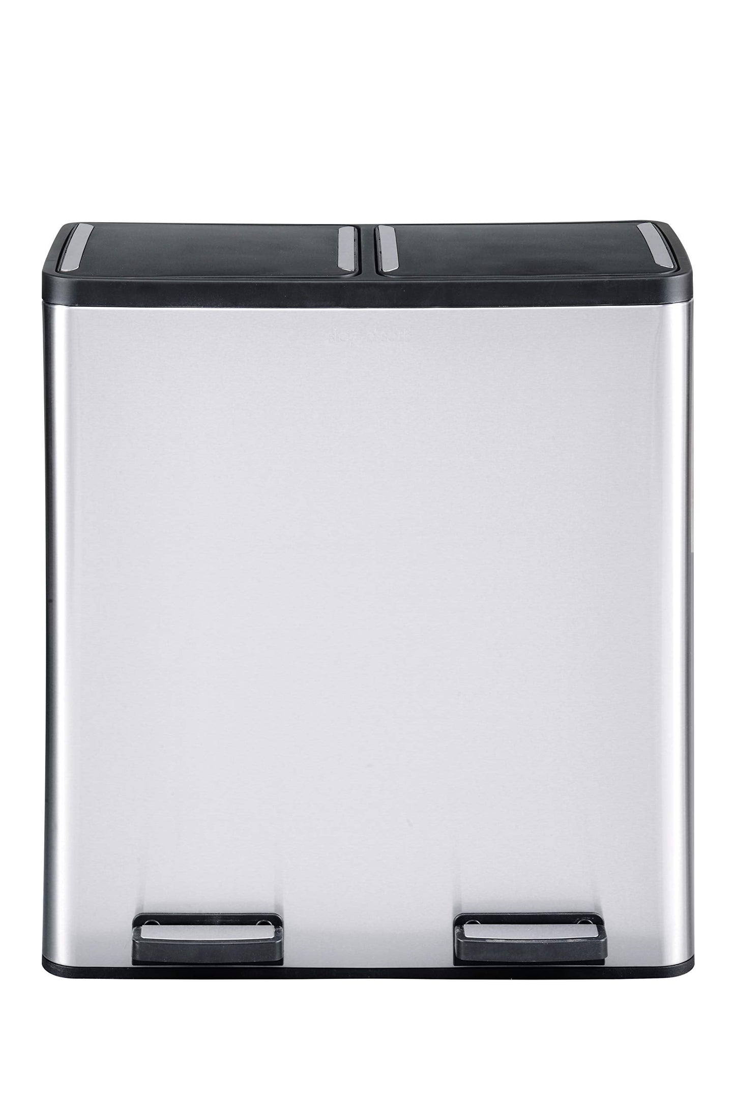 The Step N' Sort 18.5 Gallon Extra Large Capacity, Soft-Step, Dual Trash and Recycling Bin with Removable Inner Bins. Silver 🍁 All In One Marketplace Canada