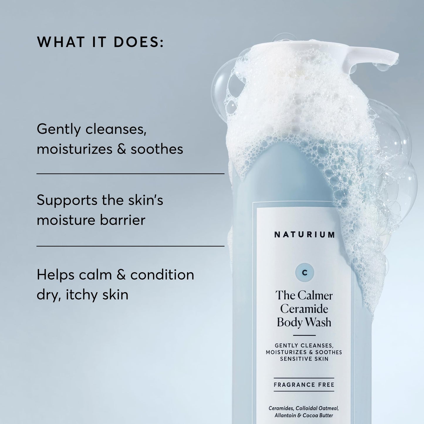 Naturium The Calmer Ceramide Body Wash, Fragrance-Free, Cleansing & Moisturising for Dry, Sensitive Skin, Dermatologist-Tested, Paraben & Cruelty-Free, 500 mL / 16.9 fl oz 🍁 All In One Marketplace Canada