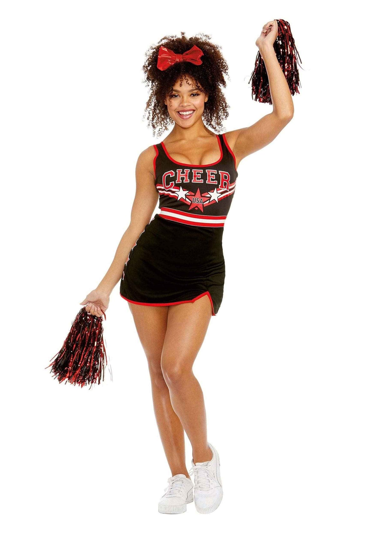 Dreamgirl Adult Cheerleader Costume, Womens Cheer Team USA Halloween Costume X-Large