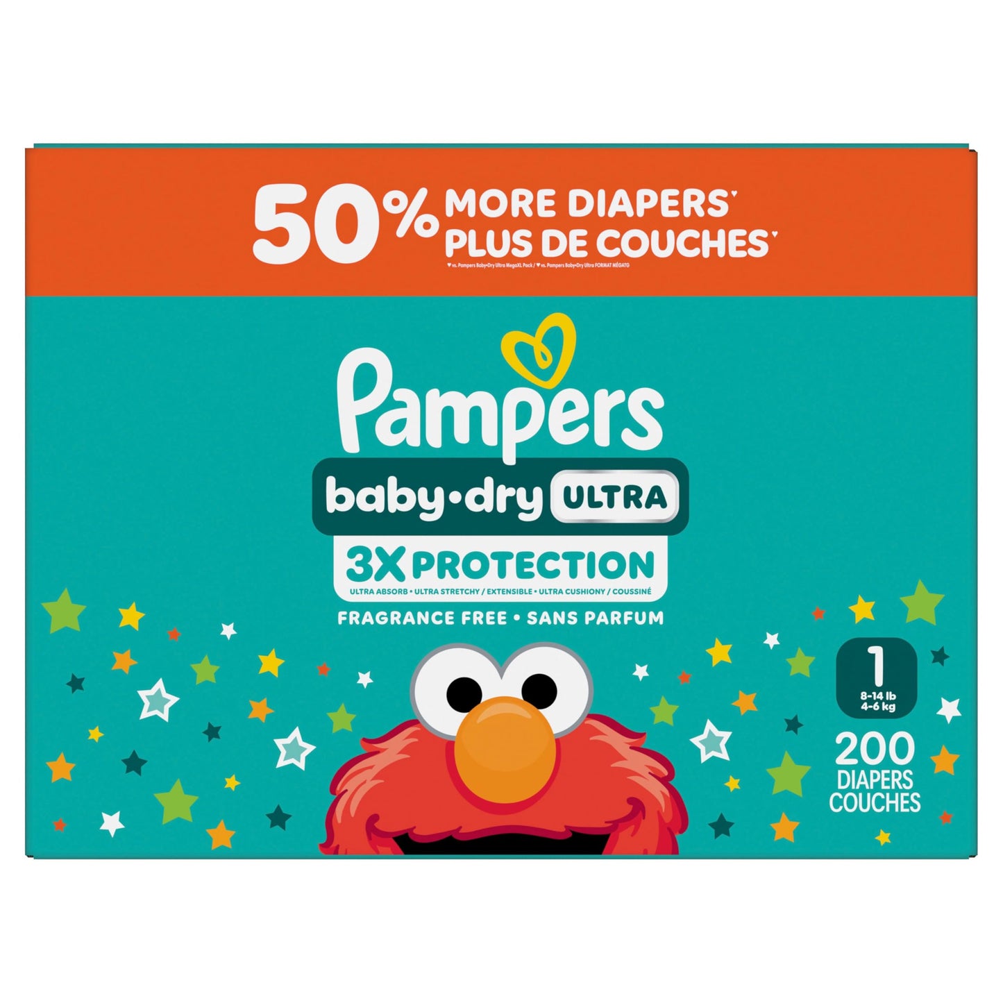 Pampers Baby Dry Ultra Diapers, Size 1, Absorbent Disposable Diapers, 1 Pack (Count of 200) 🍁 All In One Marketplace Canada