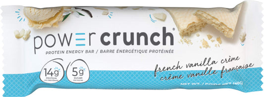 Power Crunch Protein Bars French Vanilla Crème 12 Count – High Protein Wafer Bar, 13g Protein, Low Sugar, Cream-Filled Snack Bar 🍁 All In One Marketplace Canada