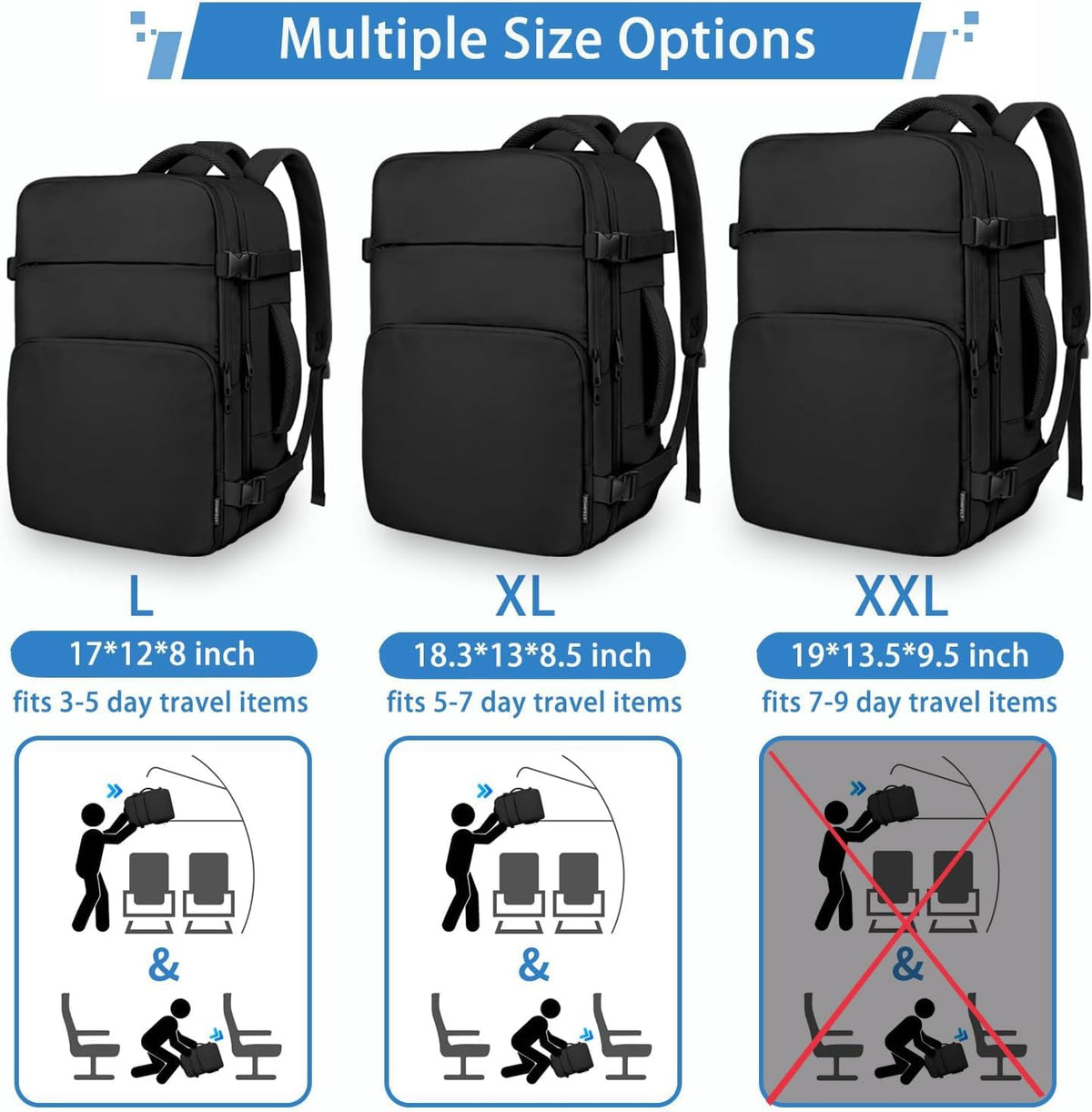 ZOMFELT Travel Backpack for Women Men, TSA 15.6" Carry on Luggage Backpack 🍁 All In One Marketplace Canada
