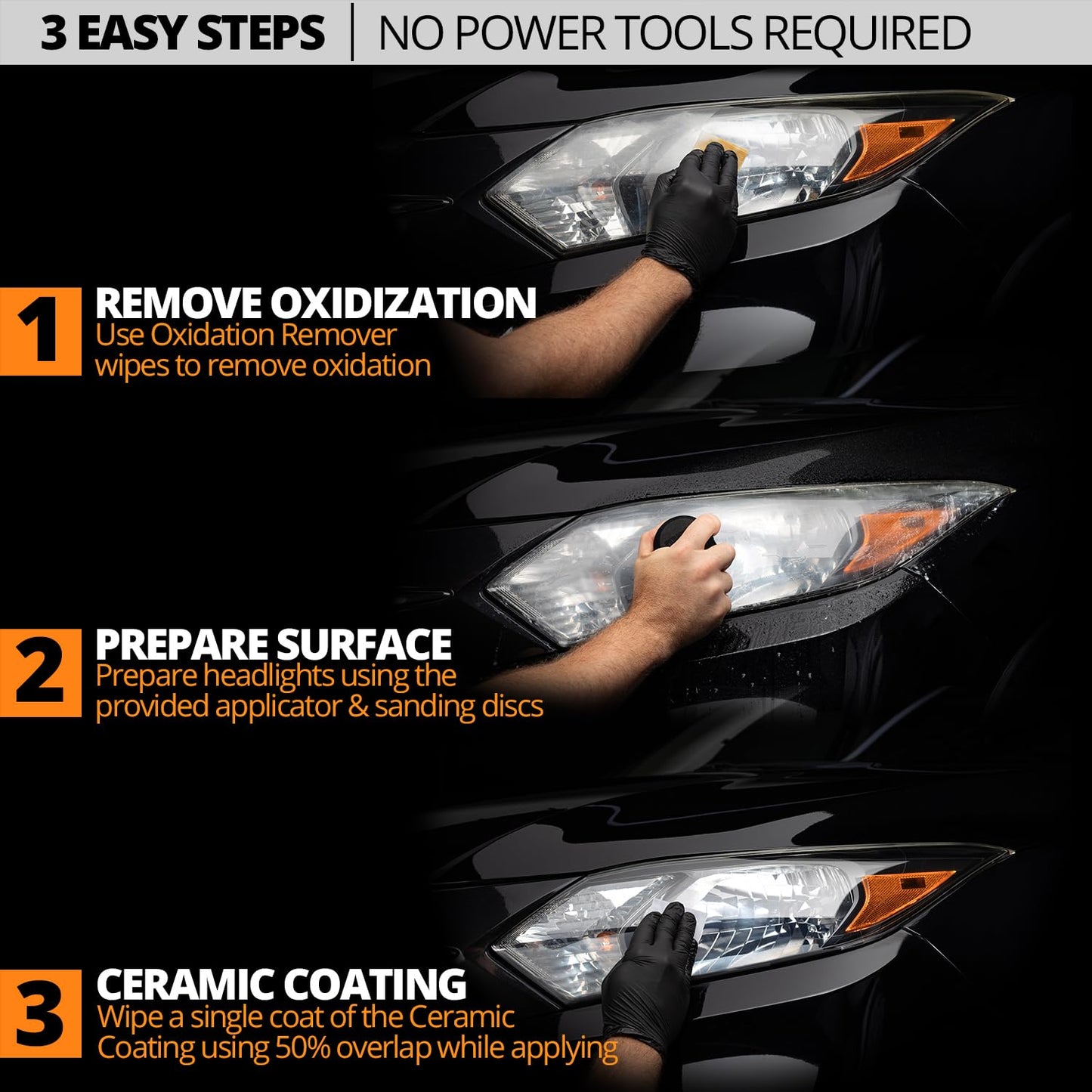 CERAKOTE® Ceramic Headlight Restoration Kit – Guaranteed To Last As Long As You Own Your Vehicle – Brings Headlights back to Like New Condition - 3 Easy Steps - No Power Tools Required 🍁 All In One Marketplace Canada