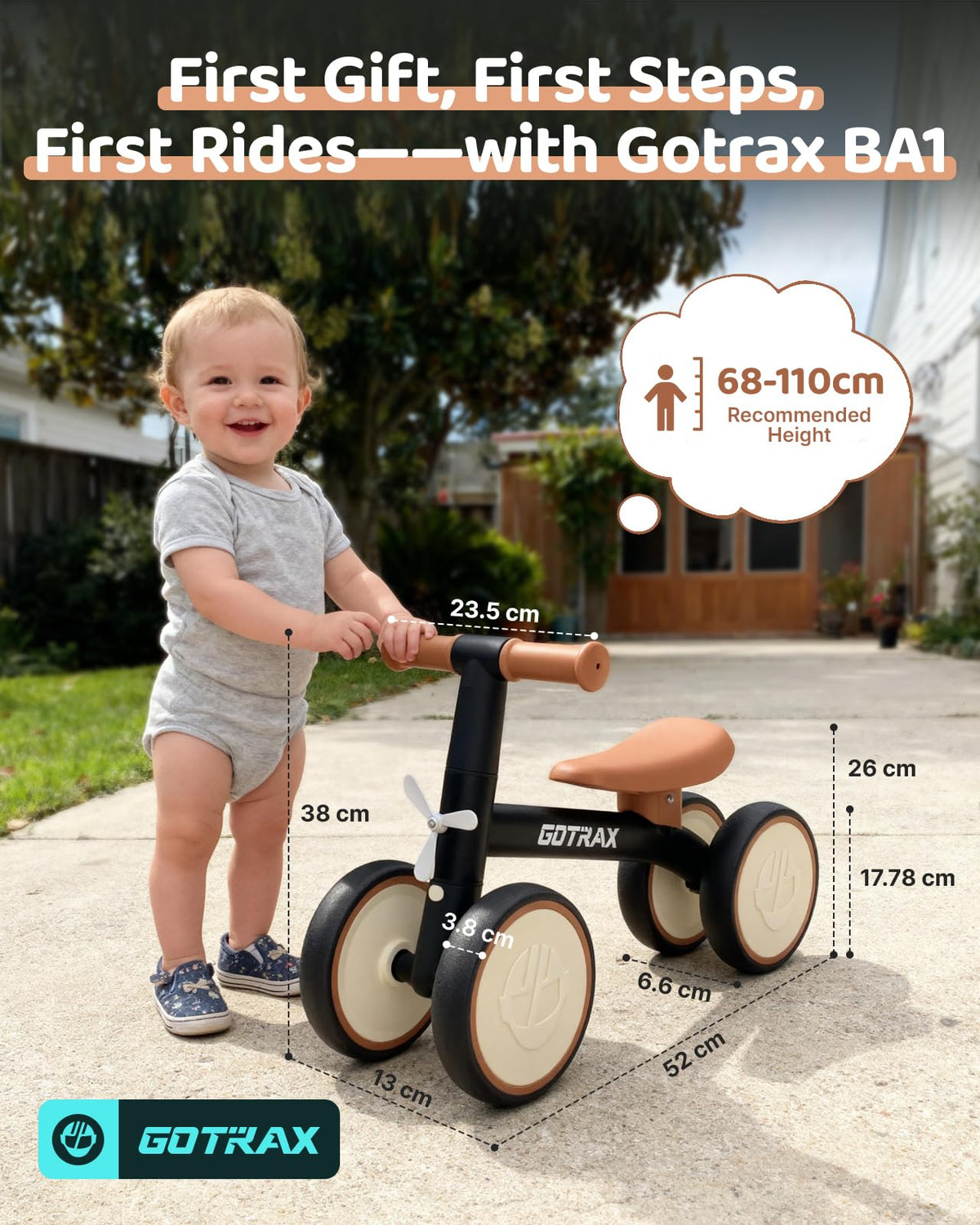 Gotrax Baby Balance Bike, 7" Silent Wheels, First Gift for Toddlers 1-2 🍁 All In One Marketplace Canada