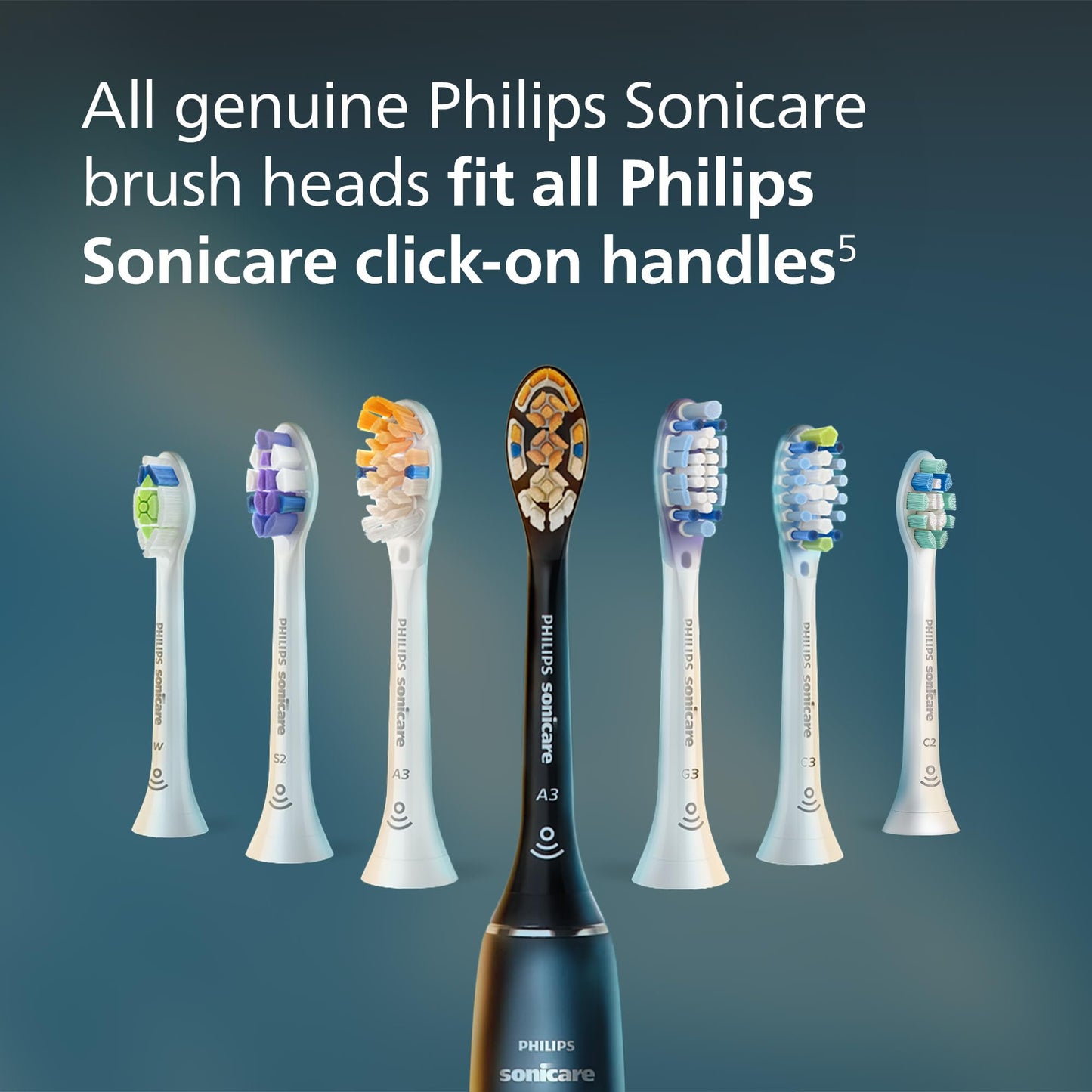 Philips Sonicare A3 All-in-One Genuine Replacement Electric Toothbrush Heads, 4 Pack One Year Supply, For effective whitening, plaque removal and better gum health, White, HX9094/65 🍁 All In One Marketplace Canada