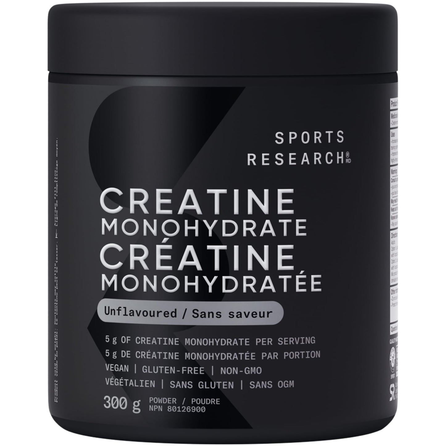 Sports Research® Creatine Monohydrate - Pure Micronized Creatine Monohydrate Powder - Improves strength, power, and performance for Women and Men | Non-GMO 60 Servings 🍁 All In One Marketplace Canada