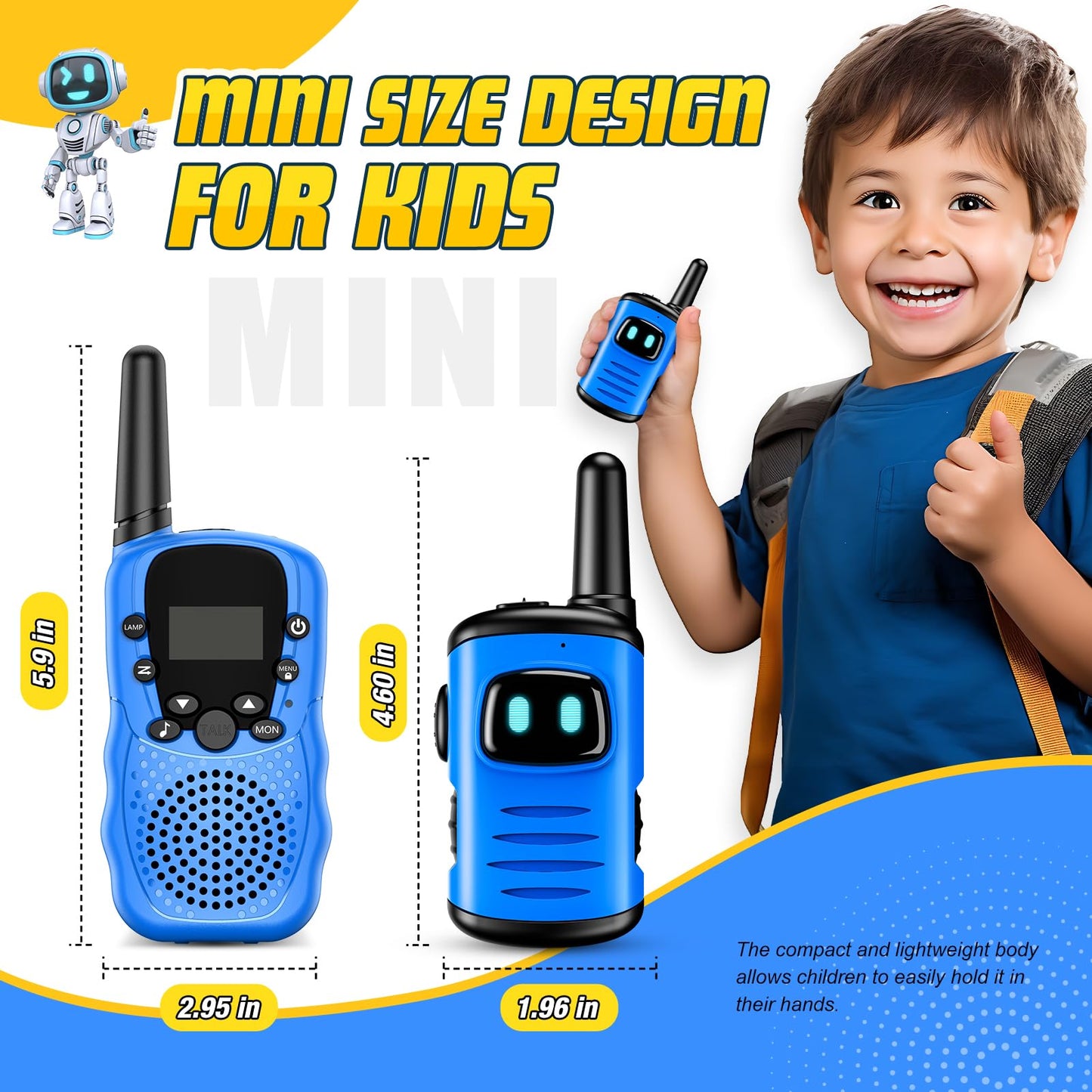 Walkie Talkies for Kids, Exssary Toys for 3-6 Year Old Boys Outdoor Toys for Kids 3-5 Walkie Talkie 3 4 5 6 Year Old Boy Gifts Hiking Camping Toy Easter Christmas Birthday Gifts for Boy Blue 🍁 All In One Marketplace Canada