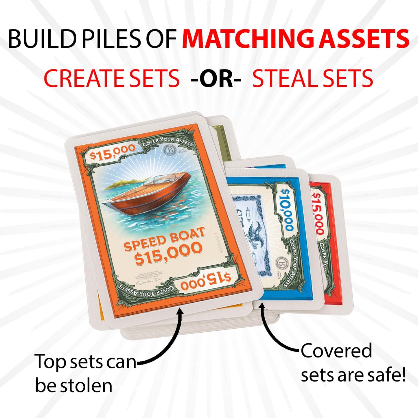 Cover Your Assets Card Game by Grandpa Beck's Games - Fun Family-Friendly Set-Collecting Game for Kids, Teens & Adults - from the Creators of Skull King - Ideal for 2-6 Players Ages 7+ 🍁 All In One Marketplace Canada