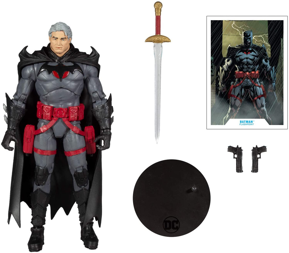 McFarlane Toys - DC Multiverse - unmasked Flashpoint Batman - 7" Action Figure