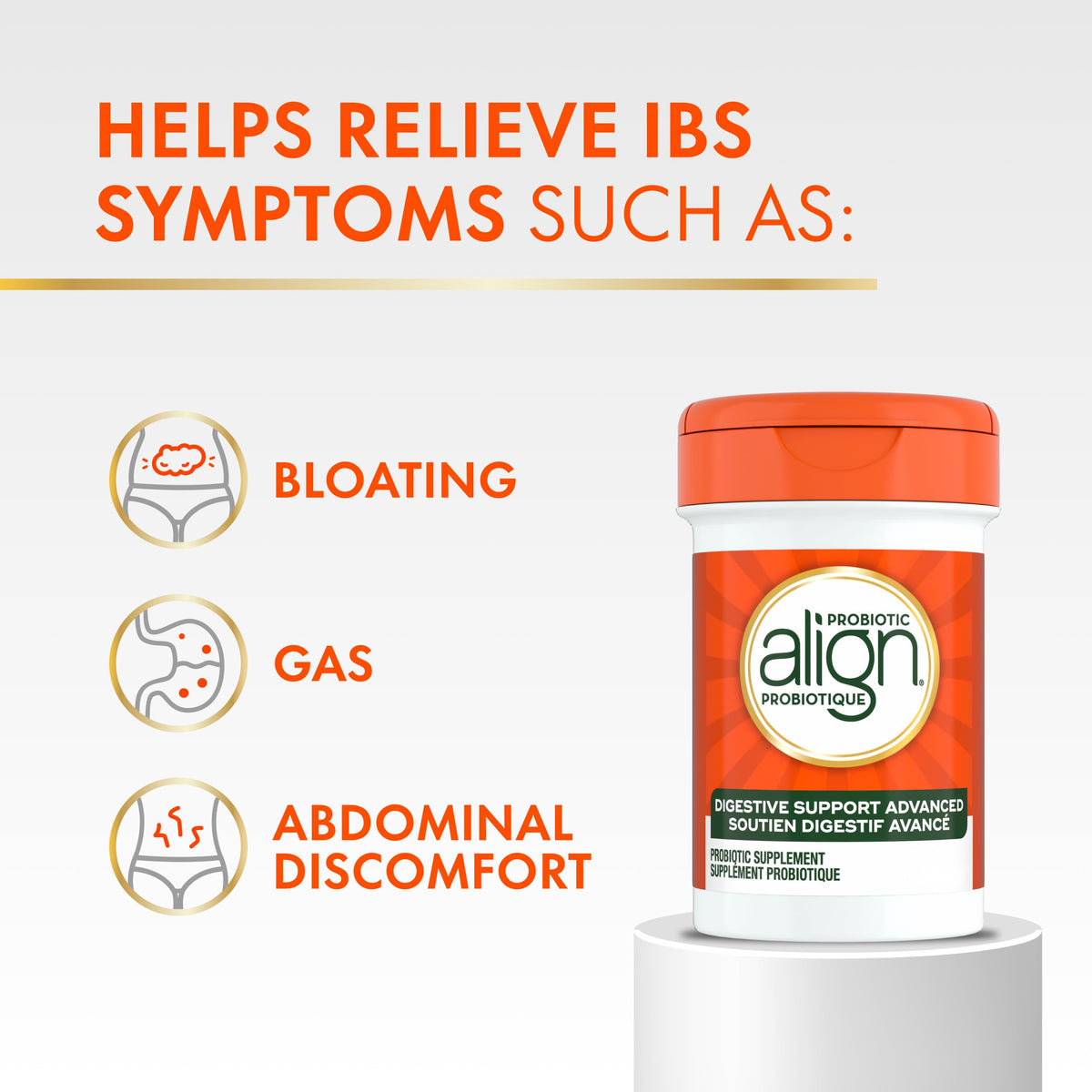 Align Probiotic Digestive Support Advanced Capsules for Woman and Men, Helps Relieve Symptoms of Irritable Bowel Syndrome (IBS) such as Bloating, Gas, and Abdominal Discomfort, 42 Capsules 🍁 All In One Marketplace Canada