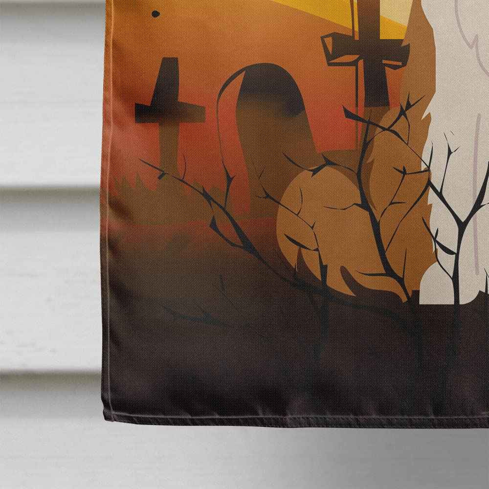 Caroline's Treasures BB4385CHF Halloween Border Collie Red White Flag Canvas House Size, Large, Multicolor