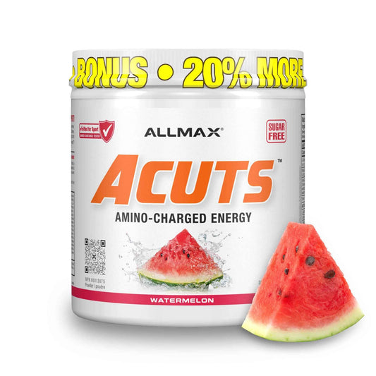 ALLMAX ACUTS Amino Energy Powder with Amino Acids Supplement, Watermelon, 36 Servings, Caffeine, Green Coffee Extract, 2000 mg Taurine, L-Carnitine, Sugar Free, Gluten & Dye Free, Amino Acid Drink 🍁 All In One Marketplace Canada