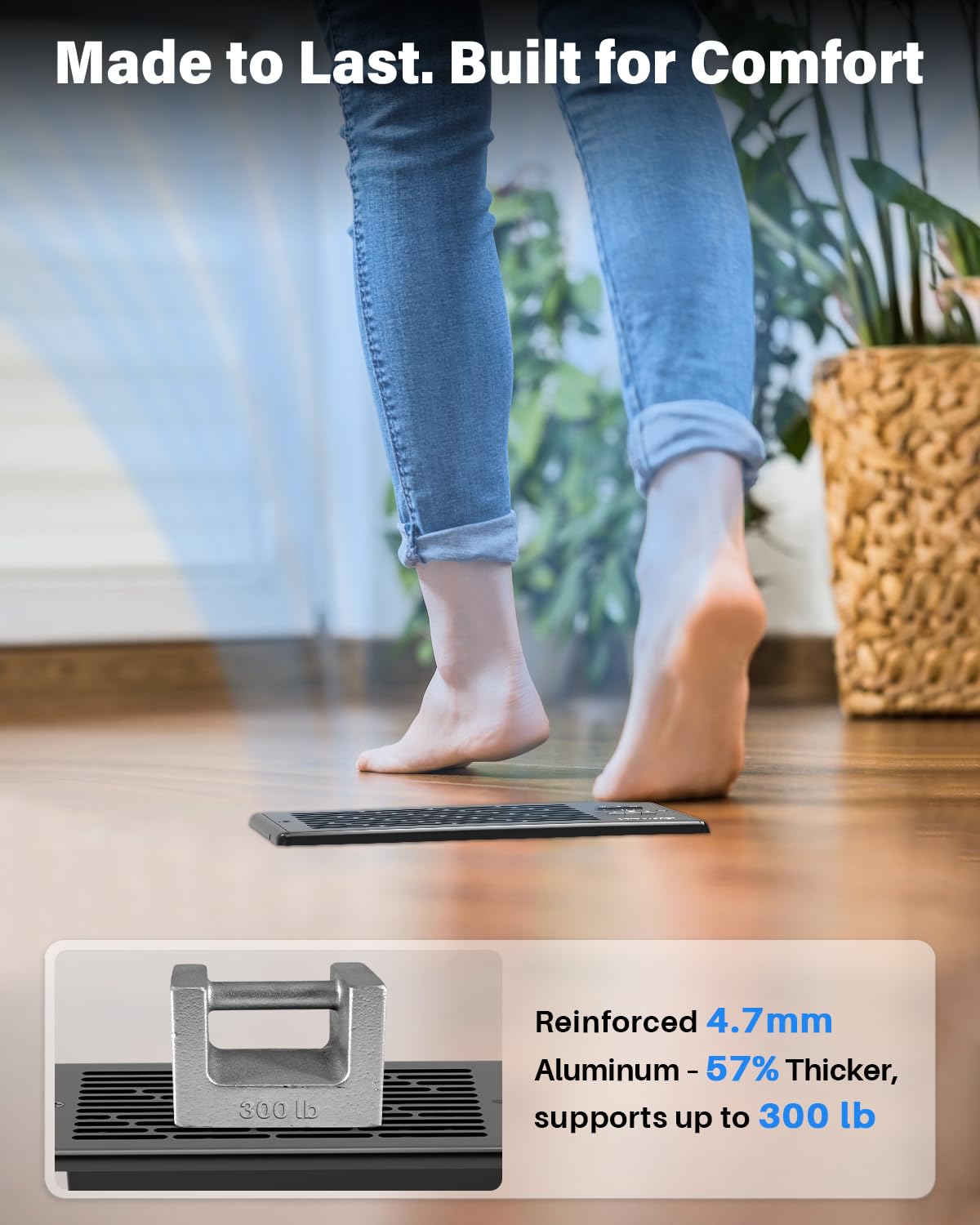 Hisummer Register Booster Fan for 4" x 10" Floor Register, Quiet 10-Speed Vent Fan Booster with Temp Sensor, 150 CFM Airflow, Improves Heating & Cooling, Remote Control (Black) 🍁 All In One Marketplace Canada