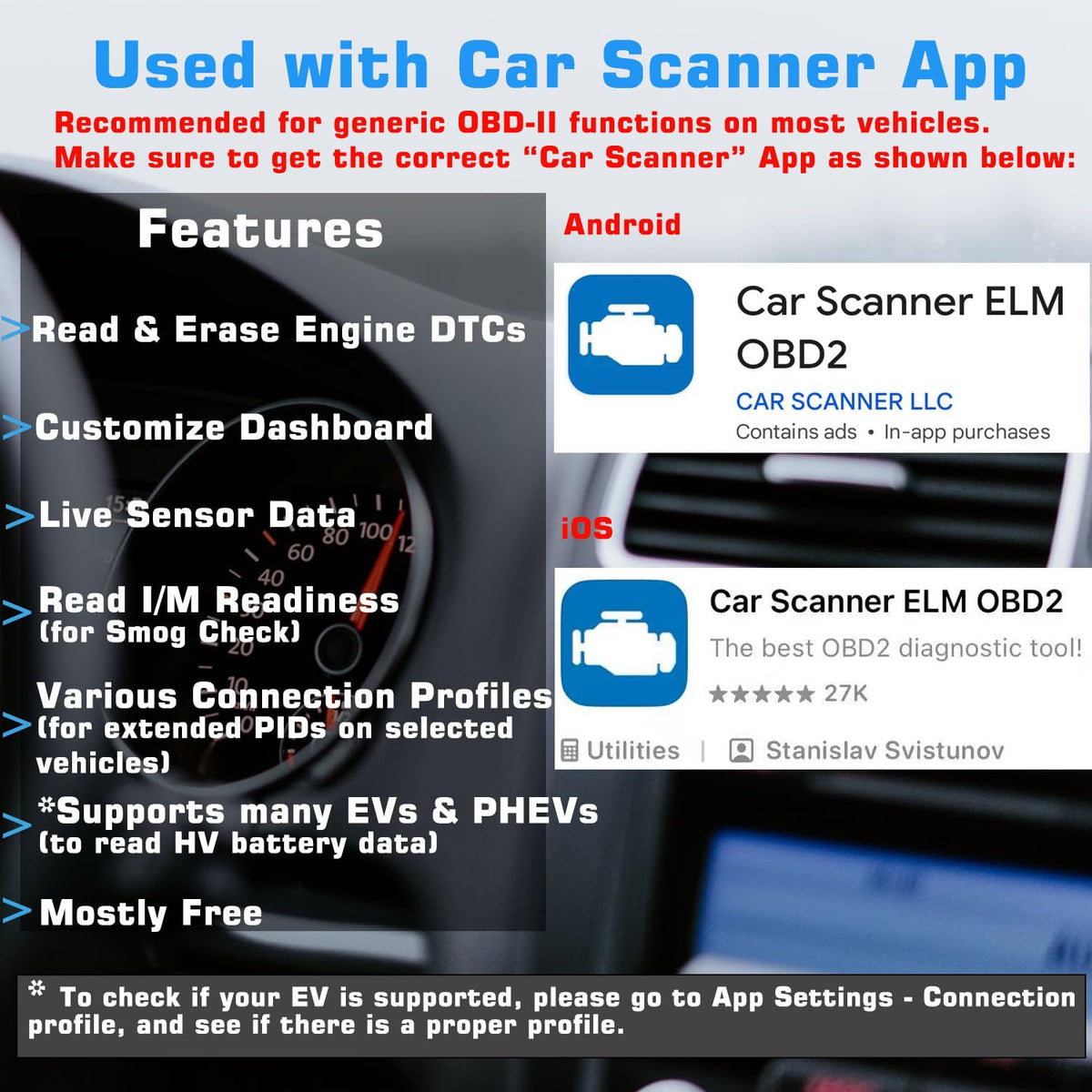 Veepeak OBDCheck BLE+ Bluetooth OBD II Scanner Car Check Engine Light Code Reader Auto Diagnostic Scan Tool for iOS & Android 🍁 All In One Marketplace Canada