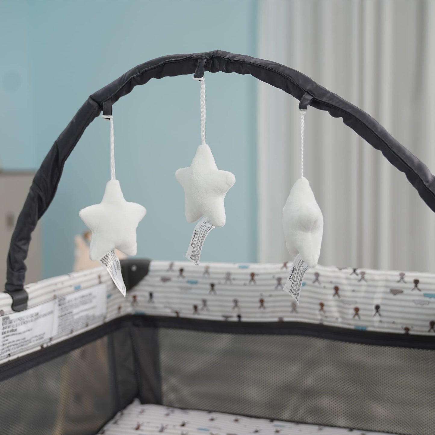 Pamo Babe Portable Baby Playpen, Lightweight Travel Playard with Mattress and Wheels (Rabbit) 🍁 All In One Marketplace Canada