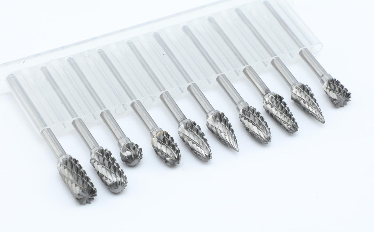 Sworker 10Pcs 1/8" Shank Carbide Burrs Set Bits Compatible with Dremel Metal Grinding Wood Stone Carving Cutting Engraving Grinder Kit Attachment Rotary Tool Accessories 🍁 All In One Marketplace Canada