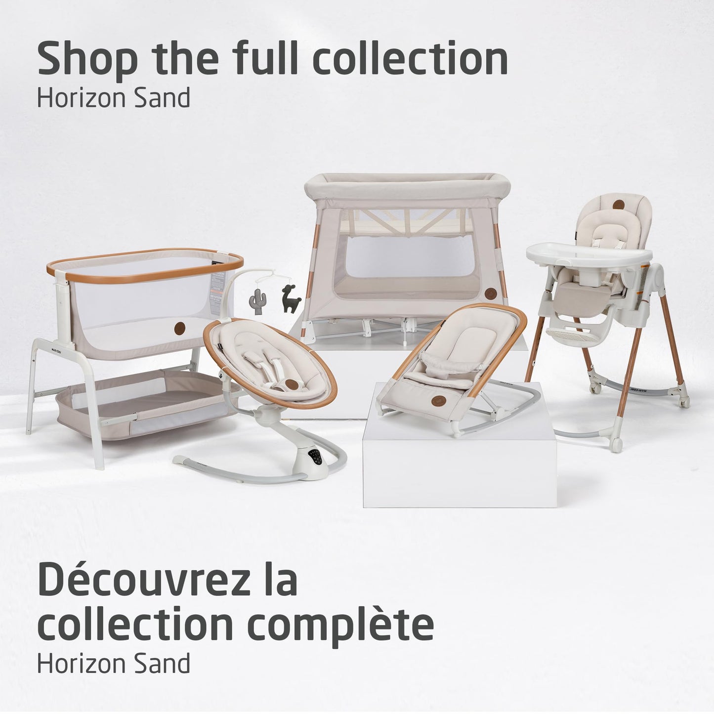 Maxi-Cosi Moa 8-in-1 High Chair, removable kitchen booster, converts to stool, table and chair, easy to clean, Horizon Sand 🍁 All In One Marketplace Canada