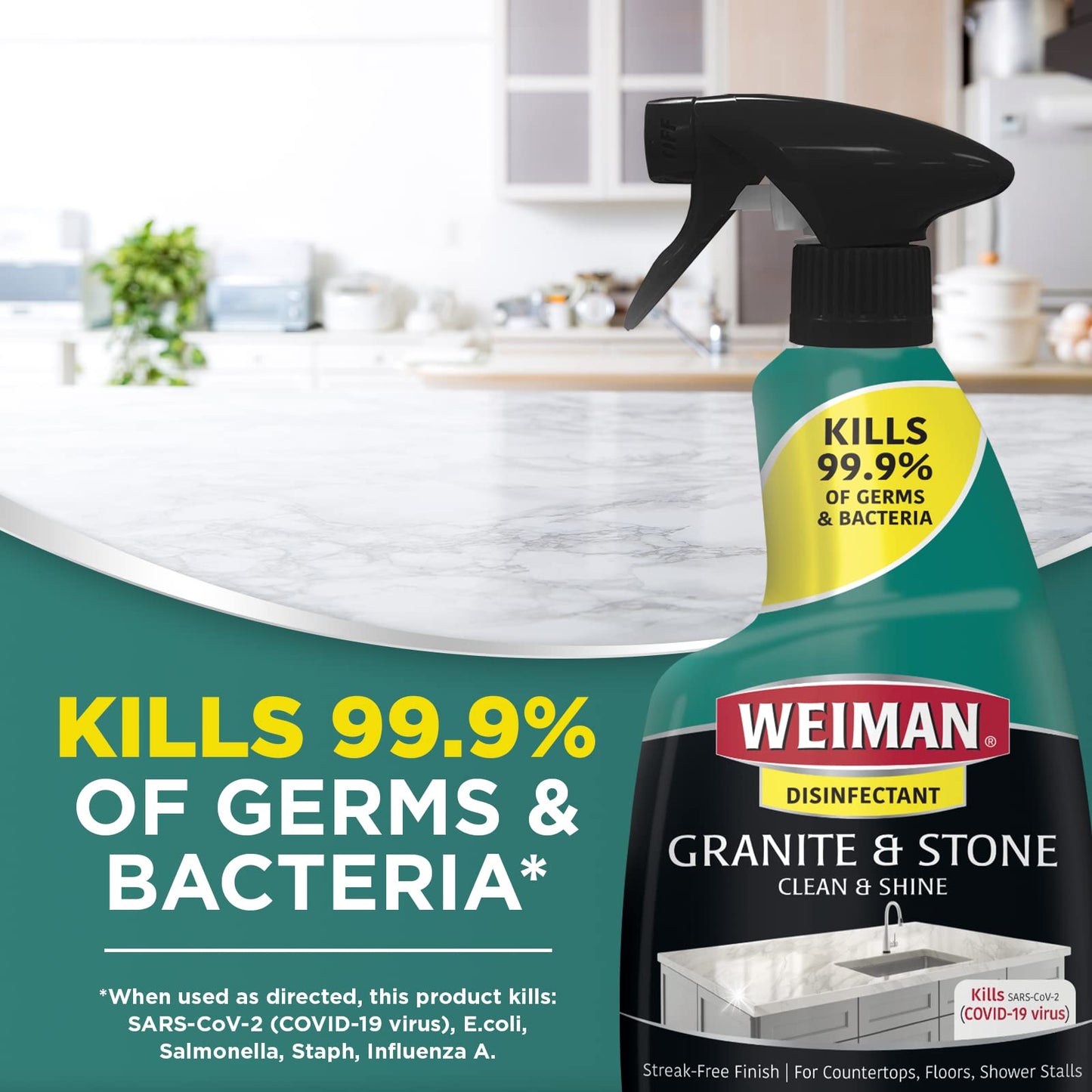 Weiman Granite Cleaner and Polish - 12 Fluid Ounce - Enhances Natural Color in Granite, Quartz, Marble, Soap Stone and More 🍁 All In One Marketplace Canada