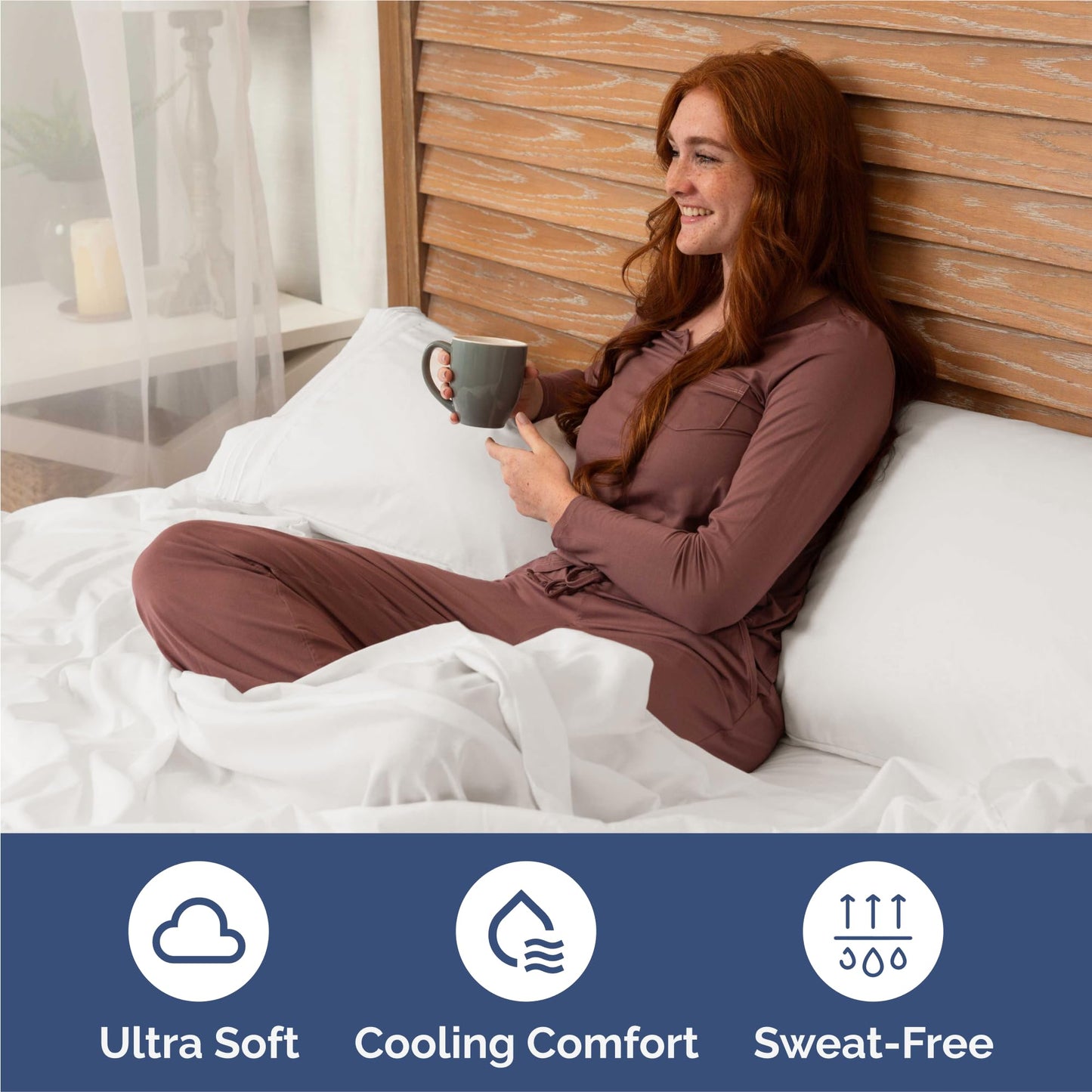 King 4 Piece Sheet Set - Comfy Breathable & Cooling Sheets - Hotel Luxury Bed Sheets for Women & Men - Deep Pockets, Microfiber, Extra Soft and Wrinkle Free Sheet - Antique White Oeko-Tex Bed Sheets 🍁 All In One Marketplace Canada