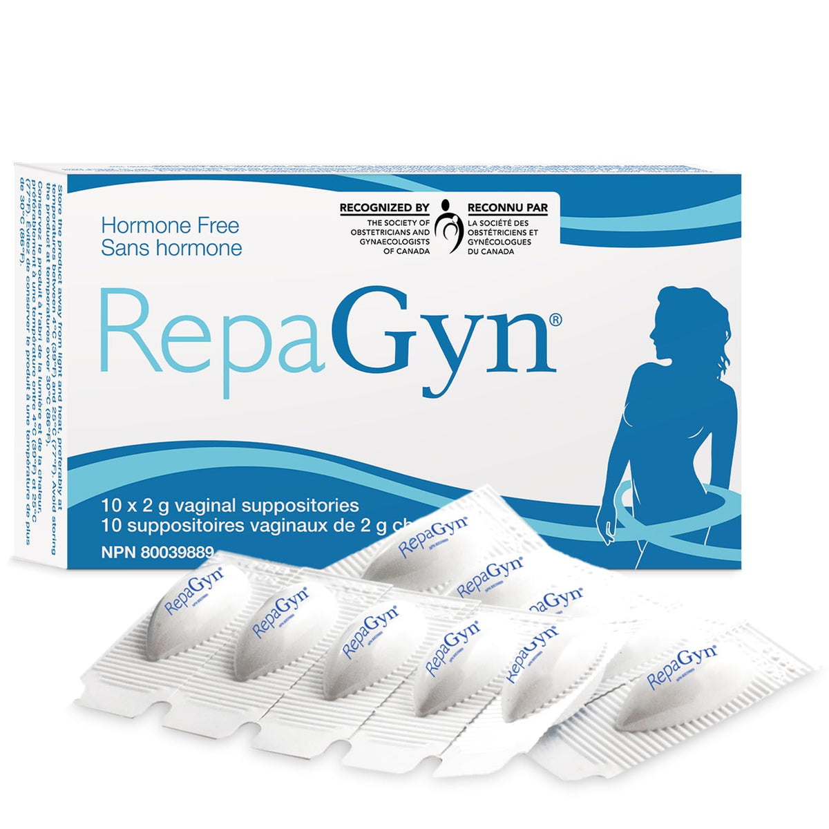 RepaGyn Vaginal Dryness Moisturizer - Helps Relieve Vaginal Dryness and Moisturizes Vaginal Tissue - Made with Hyaluronic Acid to Promote Healing of Vaginal Mucosa - Non-hormonal Natural Health Product 🍁 All In One Marketplace Canada