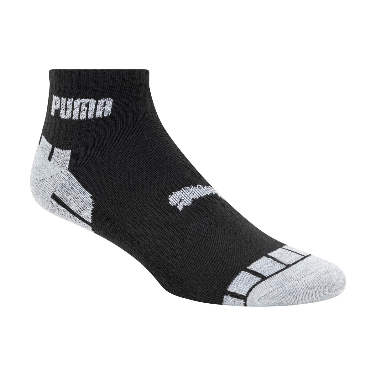 PUMA Men's 8 Pack Athletic Cushioned Quarter Crew Socks, Black/Grey, 10-13 🍁 All In One Marketplace Canada