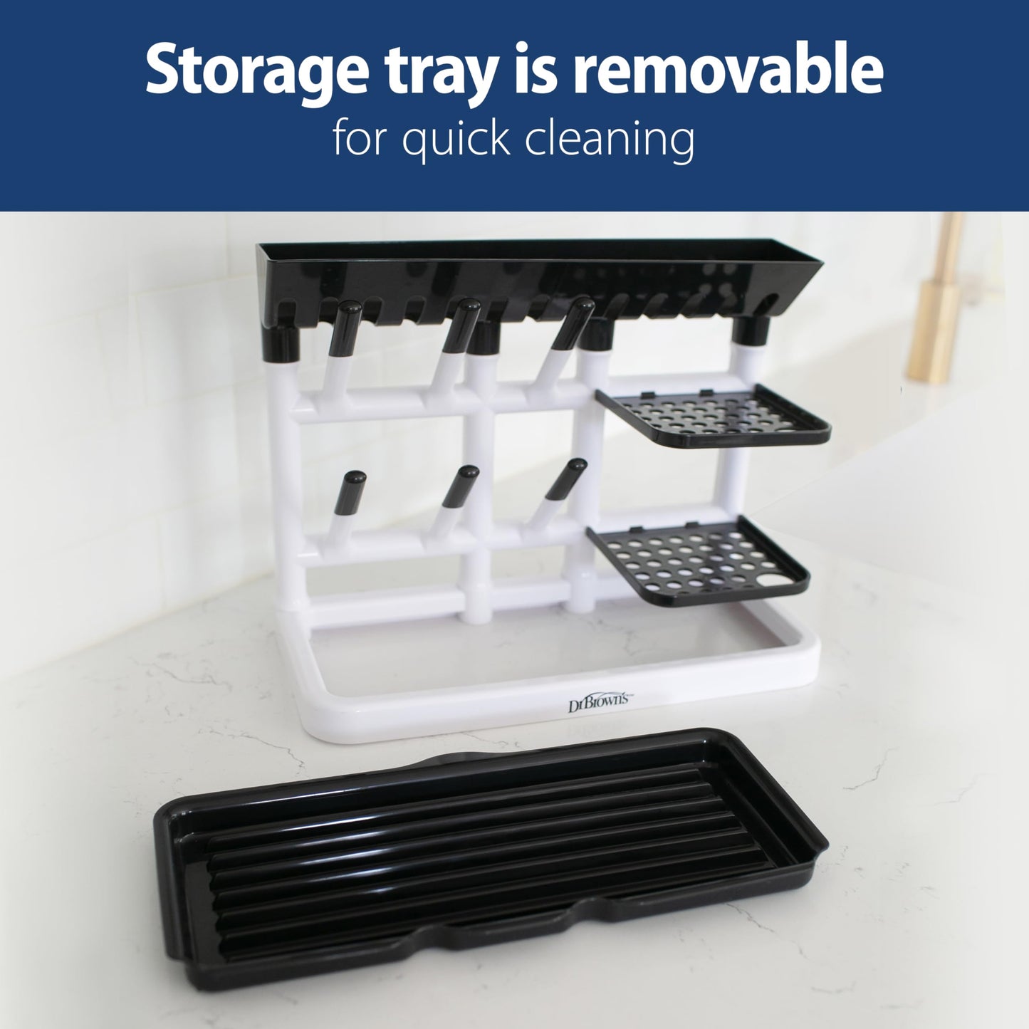 Dr. Brown’s™ Drying Tower, Stand-Up Drying Rack, Countertop Baby Bottle Drying with Organized Storage for Baby Essentials, Space Saving Vertical Rack 🍁 All In One Marketplace Canada