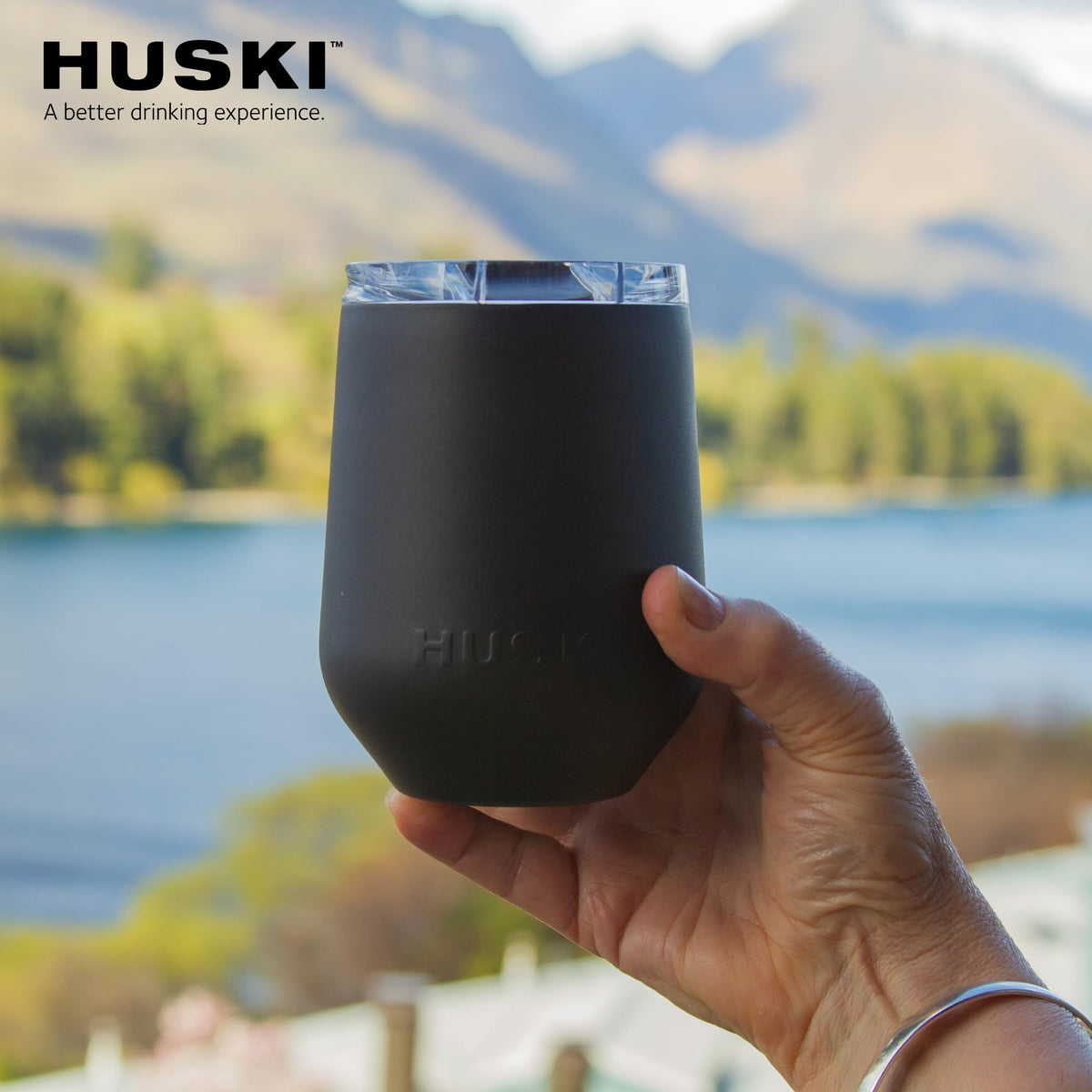 Huski Wine Tumbler 2.0 | New | Award-Winning Design with Detachable Stem | Premium Stainless Steel Wine Glass with Lid | Triple Insulated Tumbler | 355ml Capacity | Great Gift (Powder Pink) 🍁 All In One Marketplace Canada