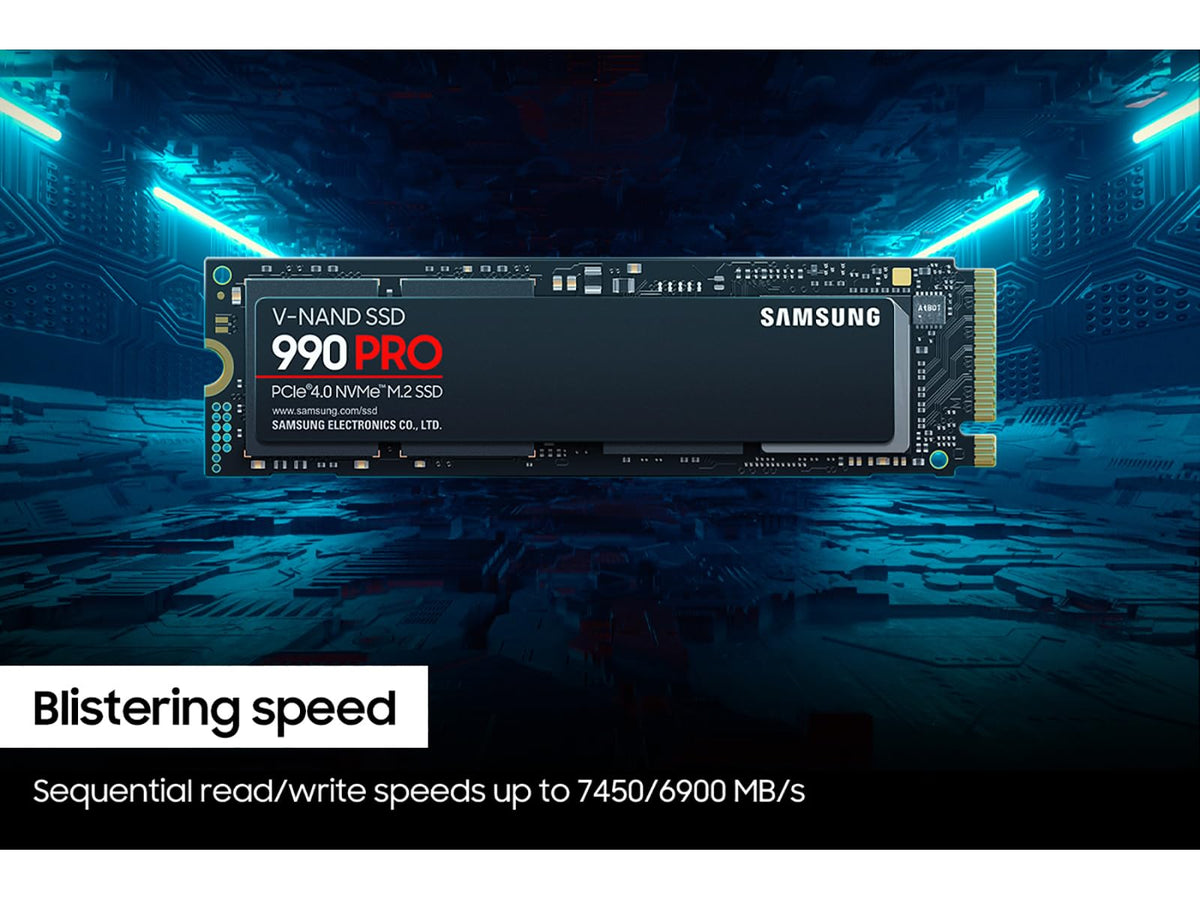 SAMSUNG 990 PRO SSD 2TB PCIe Gen4 NVMe M.2 Internal Solid State Hard Drive, Upto 7,450MB/s, Fast Speed for Gaming Heat Control, Direct Storage and Memory Expansion, MZ-V9P2T0B/AM [Canada Version] 🍁 All In One Marketplace Canada