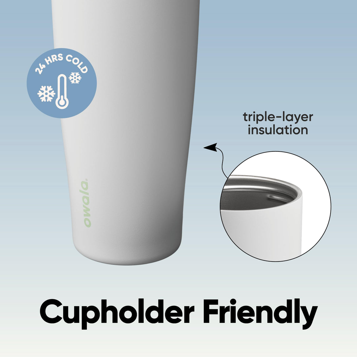 Owala FreeSip Sway Insulated Stainless Steel Water Bottle with Two-Way Spout, Built-In Straw and Bucket Handle, Made for Travel, School, and Sports, 40oz, BPA Free, Leak Proof, Iced Breeze 🍁 All In One Marketplace Canada