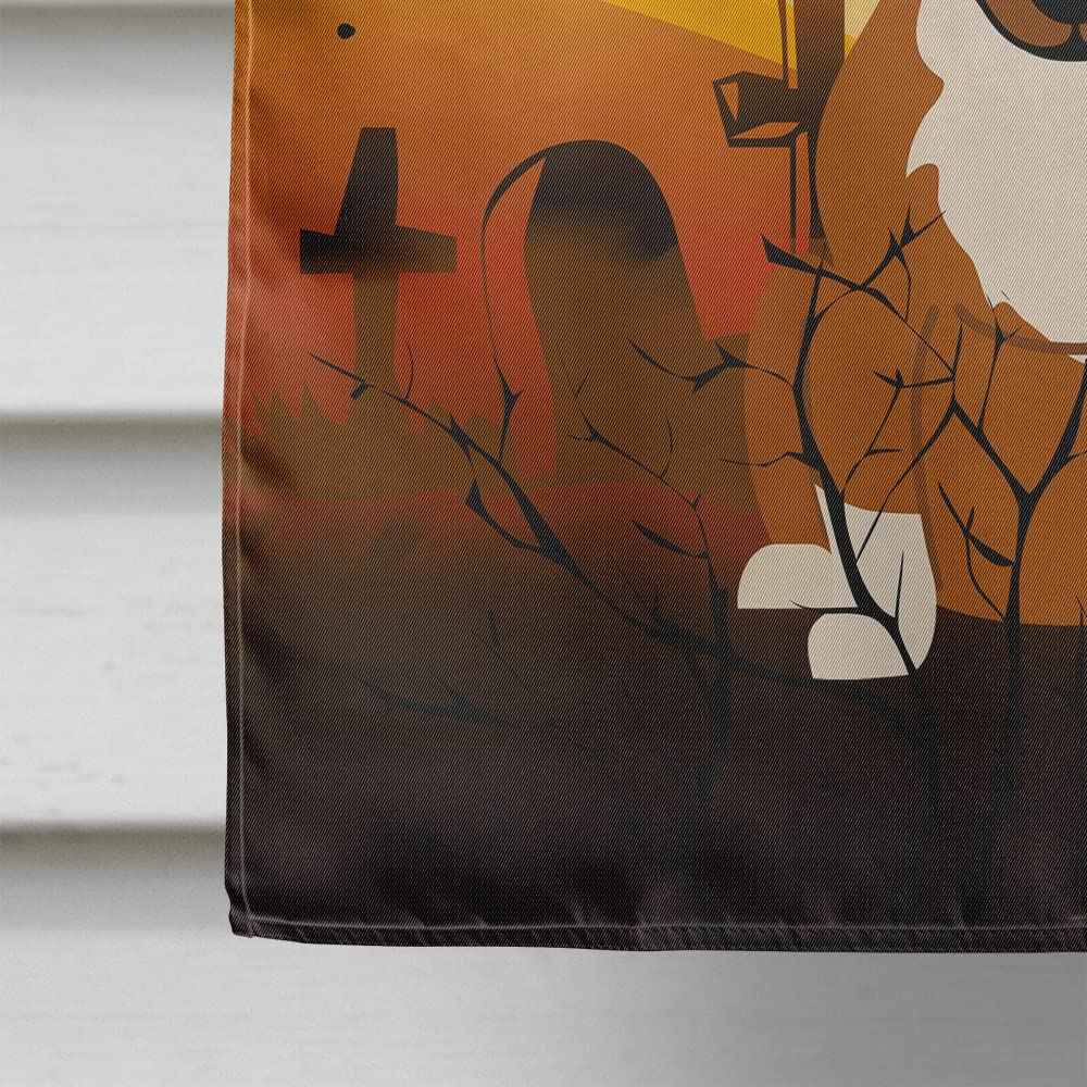 Caroline's Treasures BB4400CHF Halloween Bull Terrier Red Flag Canvas House Size, Large, Multicolor