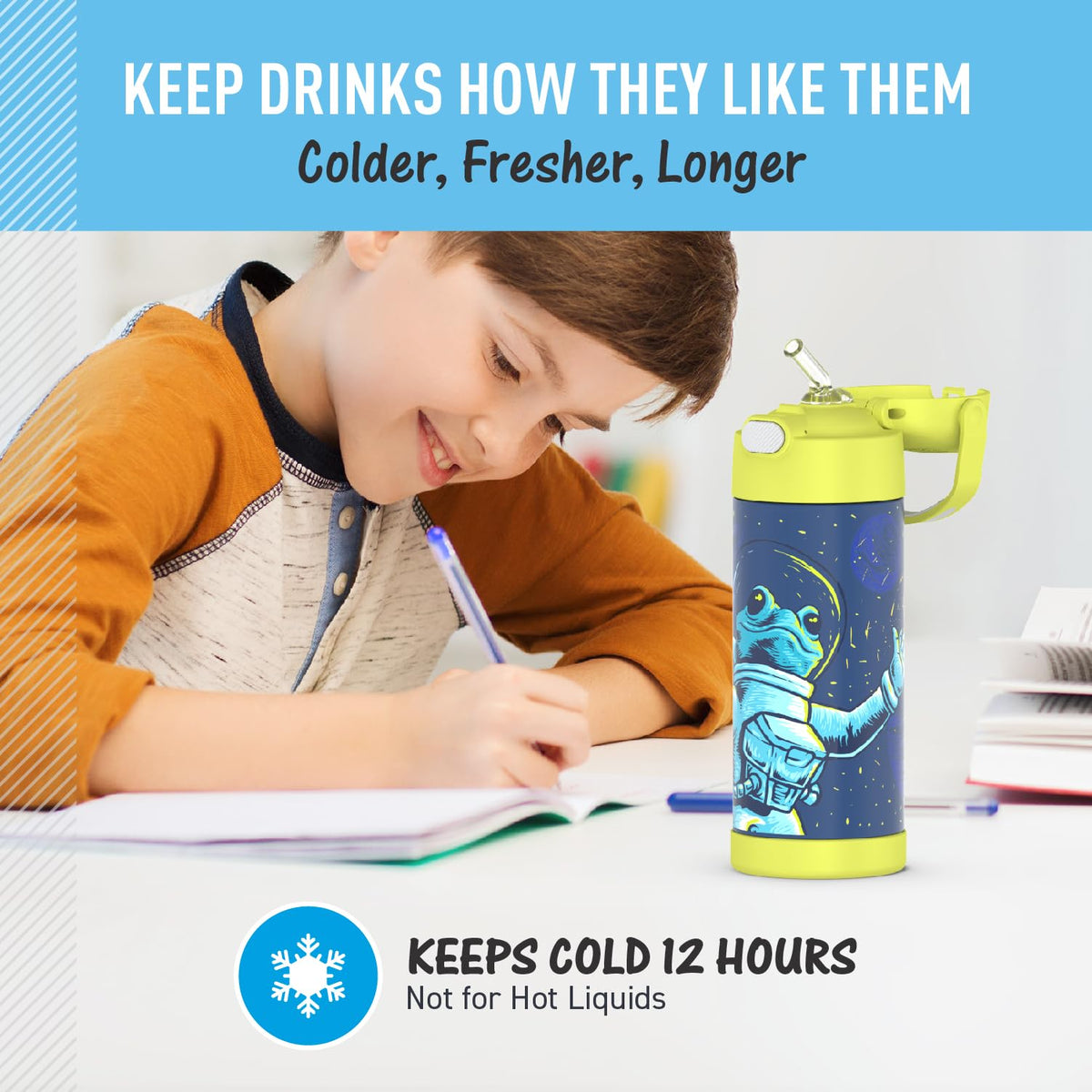 THERMOS FUNTAINER Water Bottle with Straw, 14oz, Space Frog 🍁 All In One Marketplace Canada