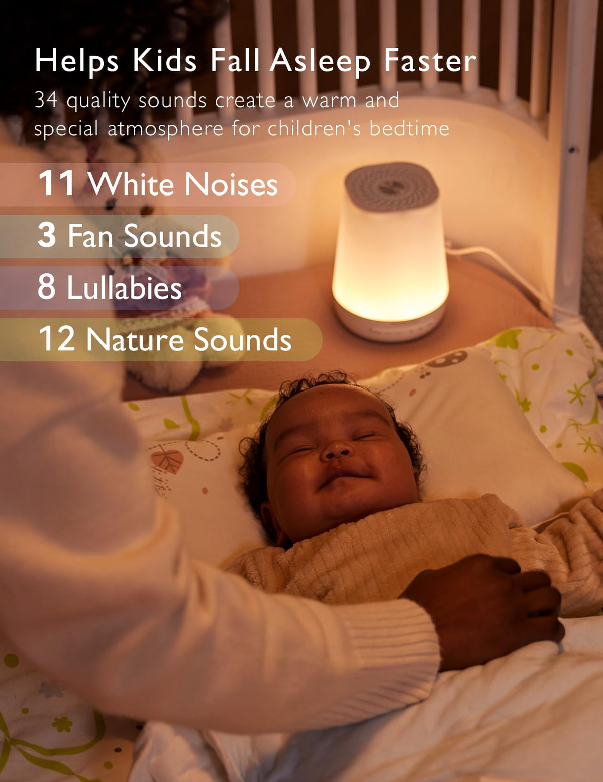 Baby Sound Machine, Momcozy White Noise Machine for Baby Sleeping with Night Light, Toddler Sleep Trainer 34 Soothing Sleep Sounds, Timer, App Remote Control, Personal Sleep Routine Alarm Clock(Blue) 🍁 All In One Marketplace Canada