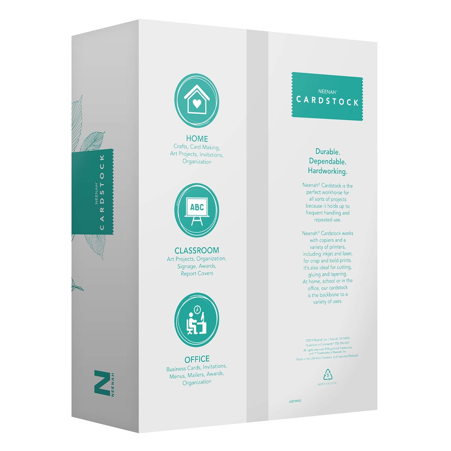 Neenah Cardstock - Heavyweight, 110 lb/199 gsm Index, 94 Brightness, 8.5" x 11", 300 Sheets - MORE SHEETS! (91635) 🍁 All In One Marketplace Canada